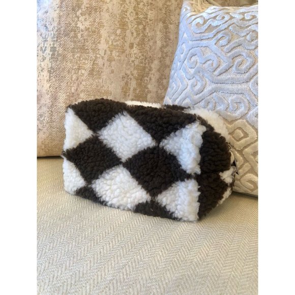 Multi Colored Checkered Makeup Case, Toiletry Bag, Travel Makeup Case - Picture 4 of 10